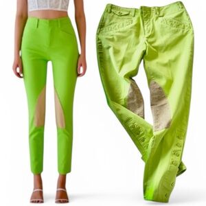 Ralph Lauren Lime Green Jodpuhrs Pants | Equestrian Chic | Y2K | Blogger Fave